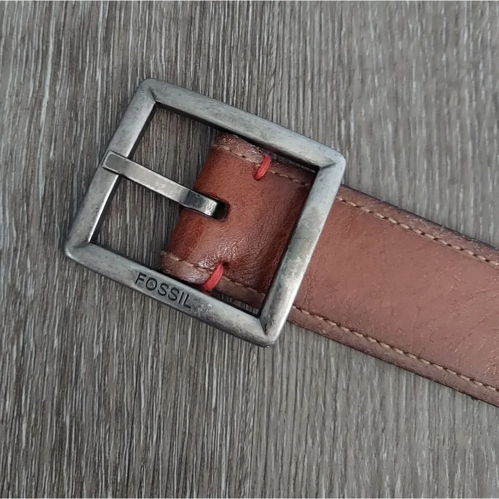 Fossil Brown Leather Belt Small